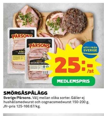 Coop Smörgåspålägg erbjuda
