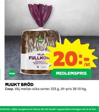Coop Mjukt Bröd erbjuda
