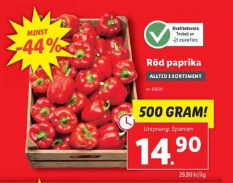 Lidl Röd Paprika erbjuda