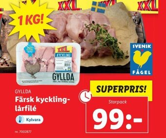 Lidl Gyllda Färsk Kycklinglårfilé erbjuda