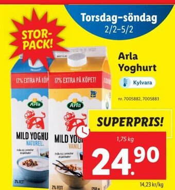 Lidl Arla Yoghurt erbjuda