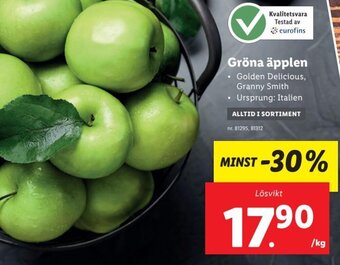 Lidl Gröna Äpplen erbjuda