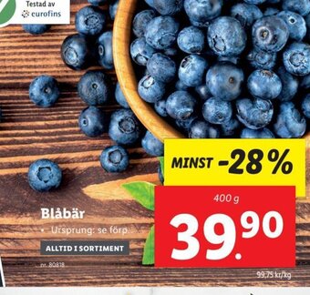 Lidl Blåbär erbjuda