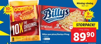 Lidl Billys Pan Pizza/Gorbys Pirog erbjuda