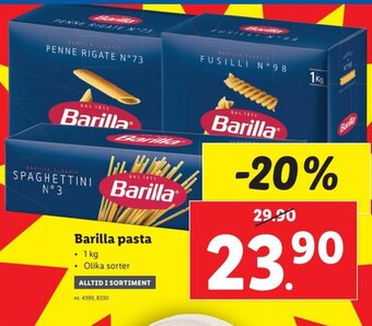 Lidl Barilla Pasta erbjuda
