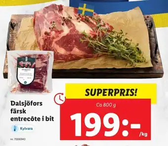 Lidl Dalsjöfors Färsk Entrecôte i Bit erbjuda