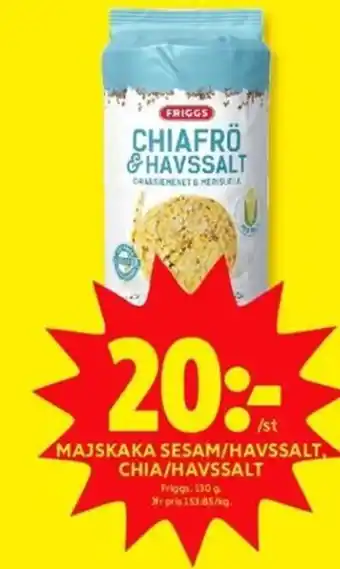 Majskaka Sesam/Havs-Salt, Chia/Havssalt