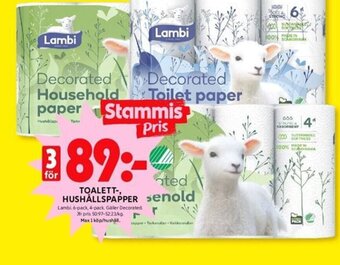 ICA Kvantum Toalett-, Hushållspapper erbjuda