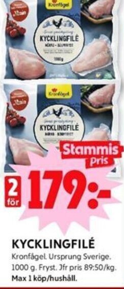 ICA Kvantum Kycklingfilé erbjuda