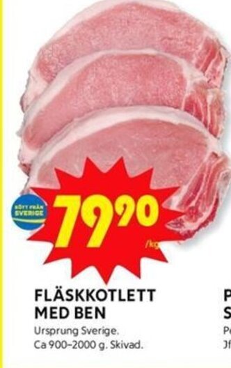 ICA Kvantum Fläskkotlett Med Ben erbjuda