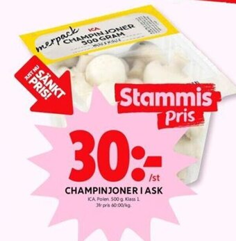 ICA Kvantum Champinjoner i Ask erbjuda