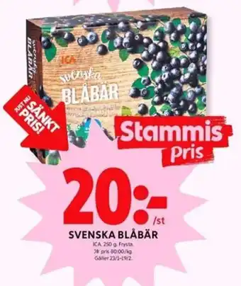 ICA Kvantum Svenska Blåbär erbjuda