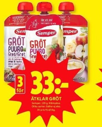 ICA Kvantum Ätklar Gröt erbjuda
