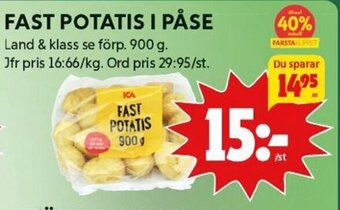 ICA Kvantum Fast Potatis I Påse erbjuda