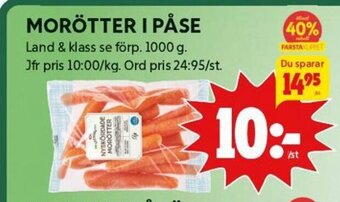ICA Kvantum Morötter i Påse erbjuda