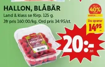 ICA Kvantum Hallon, Blåbär erbjuda