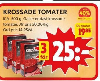 ICA Kvantum Krossade Tomater erbjuda