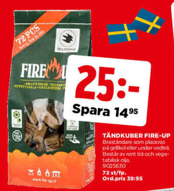 Jem&Fix Tändkuber Fire-Up erbjuda