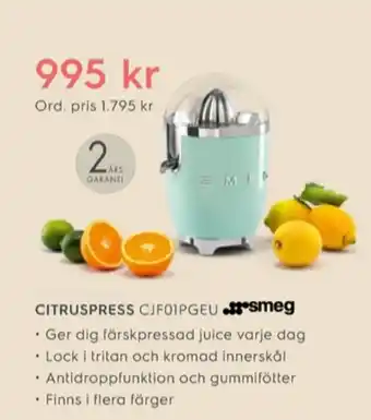 Electrolux Home Smeg citruspress erbjuda