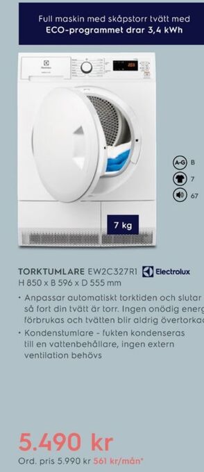 Electrolux Home Electrolux torktumlare erbjuda