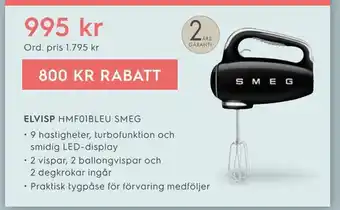 Electrolux Home Elvisp hmf01bleu smeg erbjuda