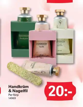 DollarStore Handkräm & nagelfil erbjuda