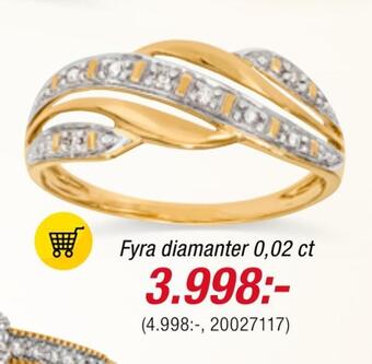 Guldfynd Fyra diamanter 0,02 ct erbjuda