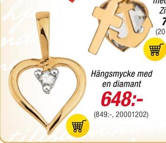Guldfynd Hängsmycke med en diamant erbjuda