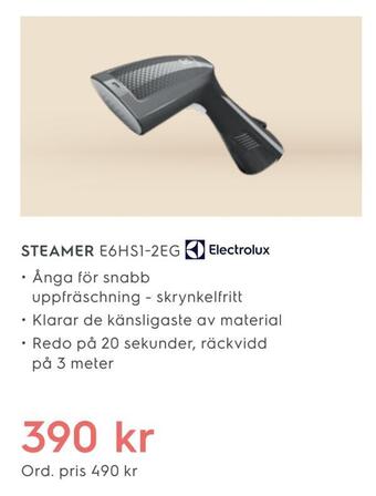 Electrolux Home Steamer e6hs1-2eg erbjuda