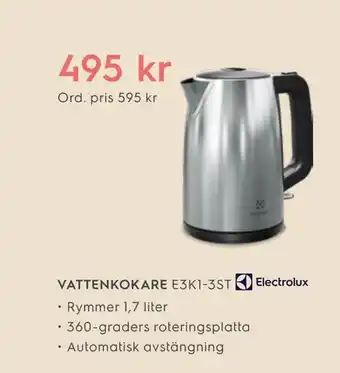 Electrolux Home Vattenkokare e3k1-3st erbjuda