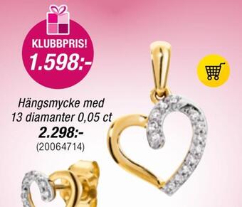Guldfynd Hängsmycke med 13 diamanter 0,05 ct erbjuda