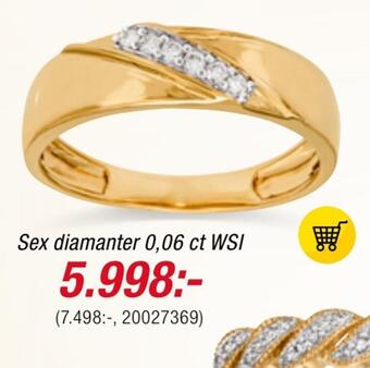 Guldfynd Sex diamanter 0,06 ct wsi erbjuda