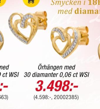 Guldfynd Örhängen med 30 diamanter 0,06 ct wsi erbjuda