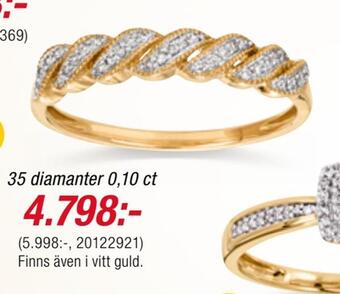 Guldfynd 35 diamanter 0,10 ct erbjuda