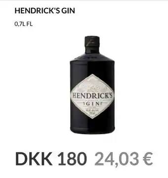 Nielsen Discount Hendrick's gin erbjuda