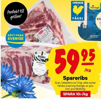 City Gross Scan Spareribs 1,1kg erbjuda