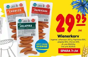 City Gross Ingemar Johansson Wienerkorv 300g erbjuda
