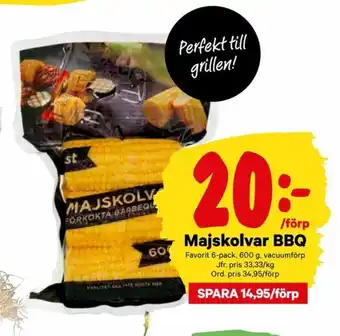 City Gross Favorit Majskolvar BBQ 6-pack 600g erbjuda