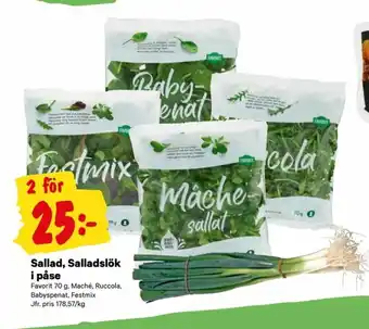 City Gross Favorit Sallad, Salladslök i påse 70g erbjuda