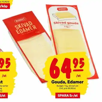 City Gross Budget Gouda, Edamer 1kg erbjuda