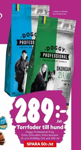 Doggy Professional Torrfoder till hund 12kg