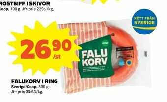 Coop Extra Falukorv i ring erbjuda