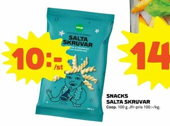 Snacks salta skruvar