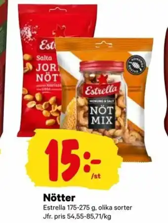 City Gross Estrella Nötter 175-275g erbjuda
