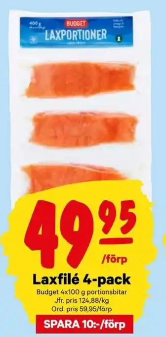 City Gross Budget Laxfilé 4x100g erbjuda