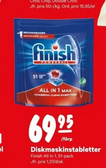 City Gross Finish All in 1 Diskmaskinstabletter erbjuda