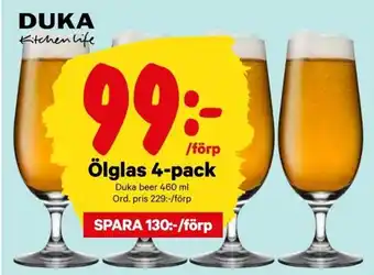 City Gross Duka beer Ölglas 4-pack 460 ml erbjuda