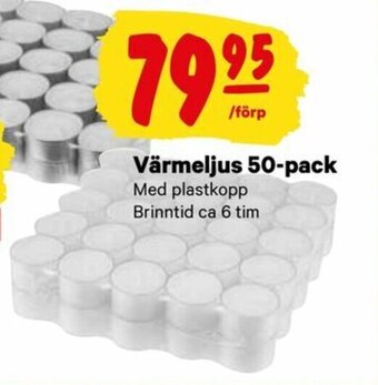 City Gross Värmeljus 50-pack erbjuda