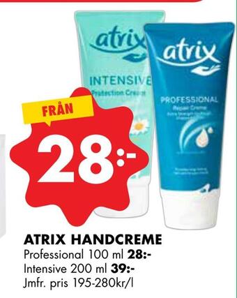 ÖoB Atrix handcreme erbjuda