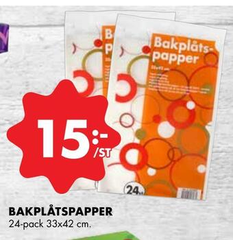 ÖoB Bakplåtspapper erbjuda